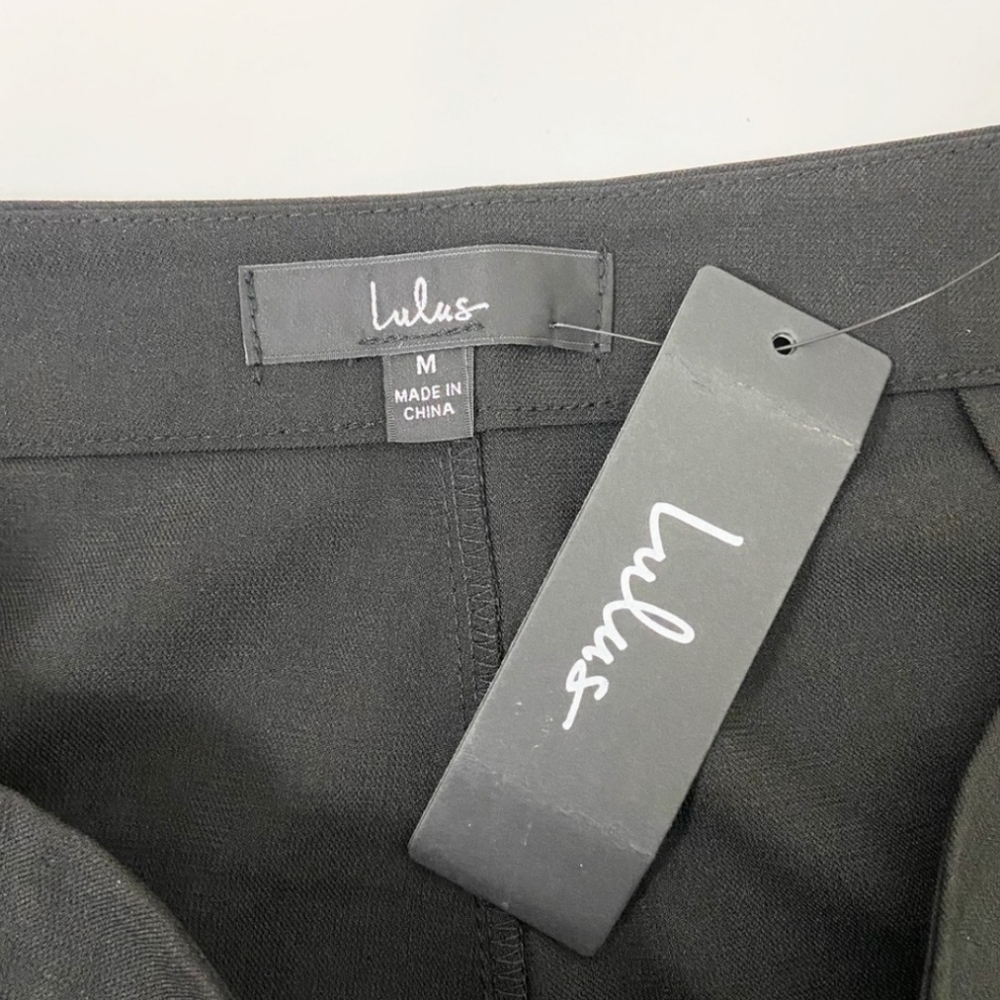Lulu’s Kick It Black High-Waisted Trouser Pants - Picture 5 of 6